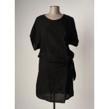 LA FEE MARABOUTEE - Robe mi-longue noir en lin - Femme - Taille 34 - Modz