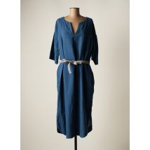 RIVER WOODS - Robe mi-longue bleu en lin pour femme - Taille 42 - Modz