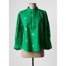 CHICOSOLEIL - Blouse vert en coton pour femme - Taille 36 - Modz