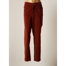 COWEST - Pantalon droit marron en coton - Femme - Taille 54 - Modz