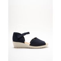 HIRICA - Sandales/Nu pieds bleu en cuir pour femme - Taille 40 - Modz