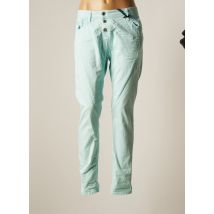 PLEASE - Pantalon droit bleu en coton - Femme - Taille 34 - Modz
