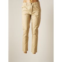 ANNA SERAVALLI - Pantalon chino beige en coton - Femme - Taille 38 - Modz