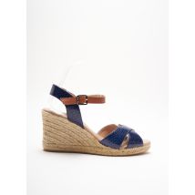 CARMEN SAIZ - Espadrilles bleu en cuir - Femme - Taille 41 - Modz