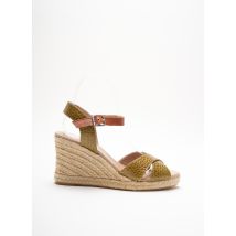 CARMEN SAIZ - Espadrilles vert en cuir - Femme - Taille 38 - Modz
