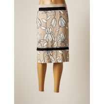 CHRISTINE LAURE - Jupe mi-longue beige en coton - Femme - Taille 50 - Modz