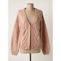 JEFF - Gilet manches longues rose en acrylique - Femme - Taille 38 - Modz