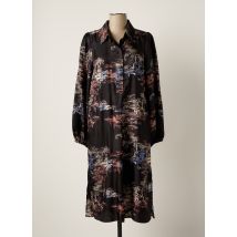 SECOND FEMALE - Robe mi-longue noir en soie - Femme - Taille 38 - Modz