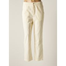 CHLOÉ STORA - Pantalon slim beige en coton - Femme - Taille 38 - Modz