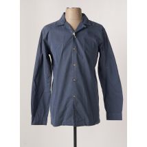 KESTIN - Chemise manches longues bleu en coton - Homme - Taille S - Modz