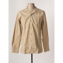 KESTIN - Chemise manches longues beige en coton - Homme - Taille S - Modz