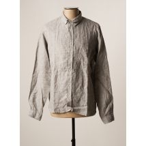 LA PAZ - Chemise manches longues gris en lin - Homme - Taille S - Modz