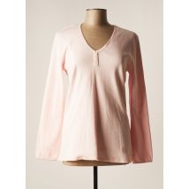 LE CHAT - Pull rose en coton pour femme - Taille 44 - Modz