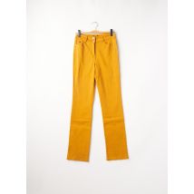 BREAL - Pantalon droit jaune en coton - Femme - Taille 36 - Modz