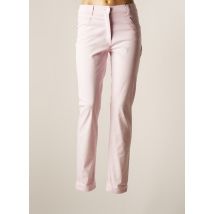 OLSEN - Pantalon droit rose en coton - Femme - Taille 38 - Modz