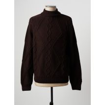 HUGO BOSS - Pull col roulé marron en laine vierge - Homme - Taille XXL - Modz