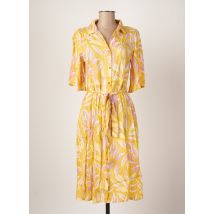 KAFFE - Robe mi-longue jaune en viscose - Femme - Taille 36 - Modz