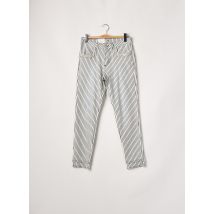 PARA MI - Pantalon slim bleu en coton - Femme - Taille 38 - Modz