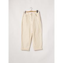 BANANA CABANA - Pantalon droit beige en coton - Femme - Taille 38 - Modz
