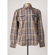 QUINZE & TREIZE - Chemise manches longues marron en coton - Homme - Taille M - Modz