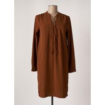 GEISHA - Robe mi-longue marron en polyester pour femme - Taille 34 - Modz