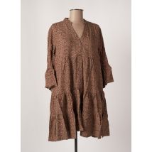 LAST QUEEN - Robe mi-longue marron en viscose - Femme - Taille 38 - Modz