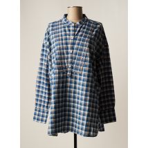CHARLIE JOE - Tunique manches longues bleu en coton - Femme - Taille 38 - Modz