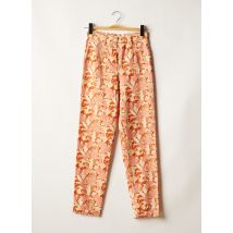 FIVE - Pantalon droit rose en coton - Femme - Taille 34 - Modz