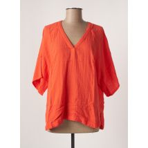 HOD - Blouse orange en coton pour femme - Taille 38 - Modz