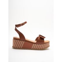 MARCO TOZZI - Sandales/Nu pieds marron en cuir pour femme - Taille 38 - Modz