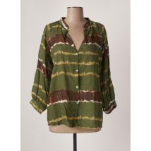 MARGOT - Chemisier vert en coton - Femme - Taille TU - Modz