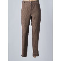 POUPÉE CHIC BY MERCEDES DE MIGUEL - Pantalon slim marron en polyester - Femme - Taille 44 - Modz