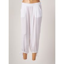 BLEU BLANC ROUGE - Pantalon 7/8 blanc en polyester - Femme - Taille 38 - Modz