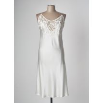 MARJOLAINE - Nuisette/combinette blanc en soie - Femme - Taille 42 - Modz