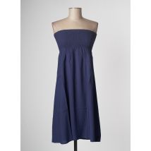 ROSE POMME - Robe mi-longue bleu en viscose pour femme - Taille TU - Modz