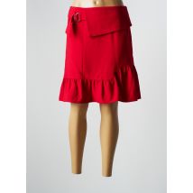 SYMBIOSE - Jupe mi-longue rouge en polyester - Femme - Taille 38 - Modz