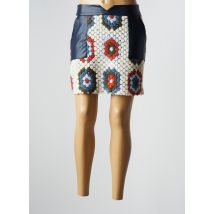 SYMBIOSE - Jupe courte bleu en coton - Femme - Taille 36 - Modz