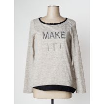 MISMASH - Pull beige en polyester - Femme - Taille 36 - Modz