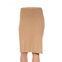 ANTONELLE - Jupe mi-longue beige en acrylique - Femme - Taille 38 - Modz