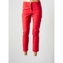 FABER - Pantalon 7/8 rouge en coton - Femme - Taille 36 - Modz