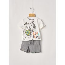 BOBOLI - Ensemble short gris en coton - Garçon - Taille TU - Modz
