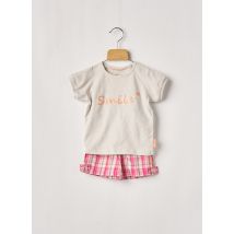 STERNTALER - Ensemble short beige en coton - Fille - Taille TU - Modz