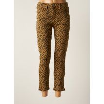 DENIM STUDIO - Pantalon 7/8 marron en coton - Femme - Taille W25 - Modz