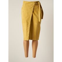 BA&SH - Jupe mi-longue jaune en cuir de chèvre pour femme - Taille 34 - Modz