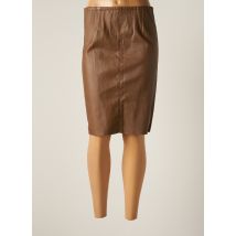 MAX & MOI - Jupe mi-longue marron en coton - Femme - Taille 40 - Modz