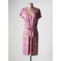 K-DESIGN - Robe mi-longue rose en polyester pour femme - Taille 46 - Modz