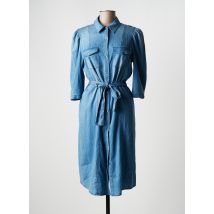 K-DESIGN - Robe mi-longue bleu en lyocell pour femme - Taille 44 - Modz