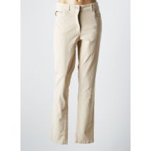 BRANDTEX - Pantalon slim beige en coton - Femme - Taille 44 - Modz