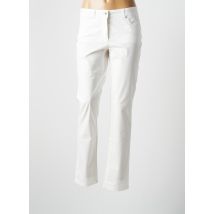 BRANDTEX - Pantalon slim blanc en coton - Femme - Taille 38 - Modz