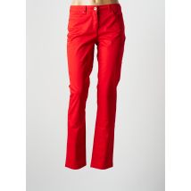 BRANDTEX - Pantalon droit rouge en coton pour femme - Taille 36 - Modz